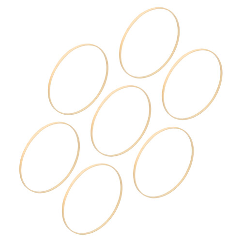 7Pcs Khaki Bamboo Dreamcatcher Hoops Smooth Craft Rings for Macrame