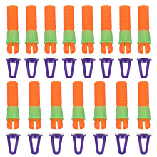 30Pcs Orange Drawing Crayon Extenders Sharpener Plastic Caps