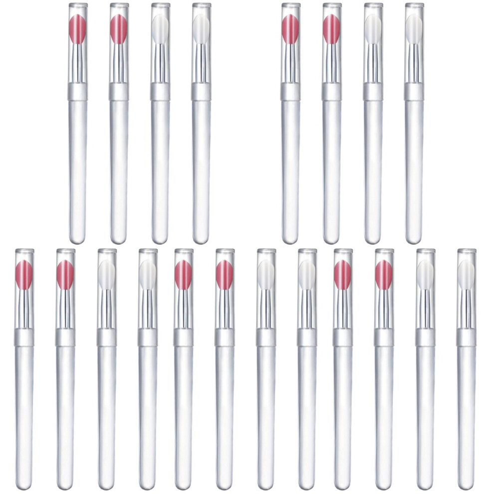 Aboofan Set Of 5 Lip Brush With Lid Lipstick Applicator Wands Silicone Makeup