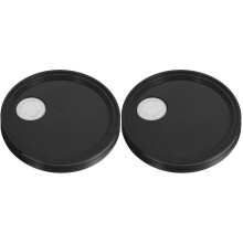 2Pcs Large Barrel Lids Black Plastic Oil Drum Seal Caps for Paint Cans