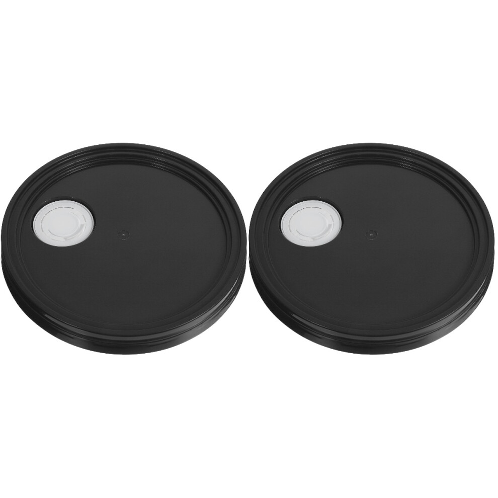 2Pcs Large Barrel Lids Black Plastic Oil Drum Seal Caps For Paint Cans 3031909310126
