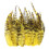 100Pcs Vibranting Chicken Plumage Great For Handmade-gold 1