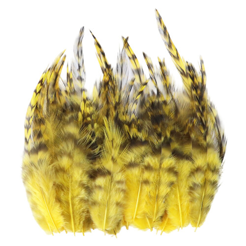 100Pcs Vibranting Chicken Plumage Great For Handmade-gold