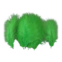 Plumes artisanales naturelles colorées, 100 pièces,-Vert