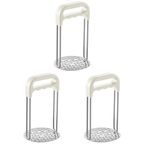 3Pcs Reusable Stainless Steel Potato Masher Comfortable Kitchen Tool