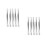 10Packs Stainless Steel Stamp Tweezers Precision Flat Tip Tools 1
