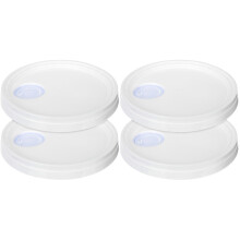 4Pcs Thick Plastic White Paint Can Lids Easy Seal Replacement Covers