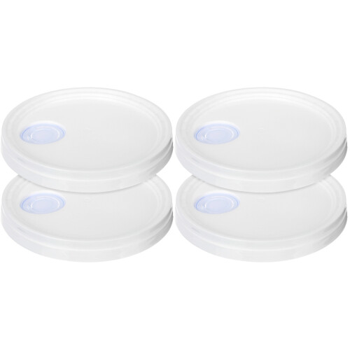 4Pcs Thick Plastic White Paint Can Lids Easy Seal Replacement Covers