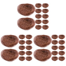 3 Count Bird Nest Table Ornaments Faux Birds Nests For Decoration