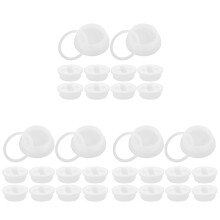 30Pcs White Plastic Gallon Drum Hole Caps Threaded Sealing Lids Sturdy