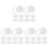 30Pcs White Plastic Gallon Drum Hole Caps Threaded Sealing Lids Sturdy 1