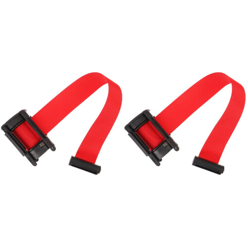 2Pcs Red Retractable Rope Safety Barriers Durable Plastic Cloth Belt