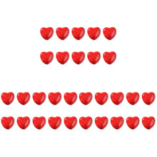 30Stk Rote Plastik Herzperlen Love Beads Für Halskette Und Armband DIY