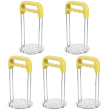 5Stk Gemüse- Und Kartoffelstampfer Gelb Ergonomisch
