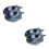 4Pcs Blue Ceramic Appetizer Plates Compact Sauce Dipping Dishes 1