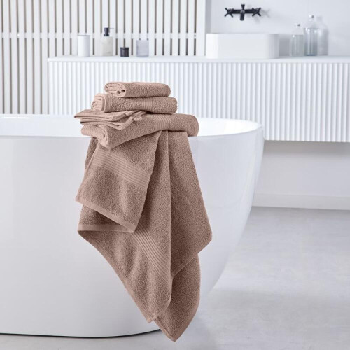 Μάξι απλή πετσέτα μπάνιου ESSENTIAL - TODAY - Ροζ 90x150 εκ. 1