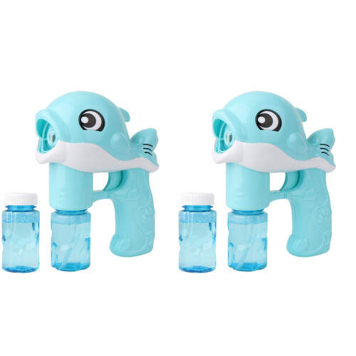 2Sets Elektrische Bubble Kinderblasezeug Blau