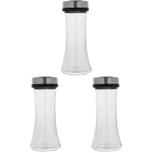 3Pcs Tightly Sealed Salt Pepper Shakers Glass Bottles for Kitchen Use