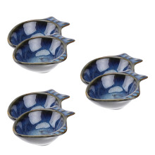 6Stk Blaue Keramik Sauce Schalen Set Für Heimgebrauch Und Party