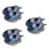 6Pcs Blue Ceramic Appetizer Plates Practical Sauce Dishes for Home 1
