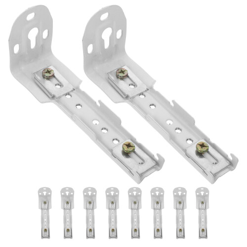 10Sets Robuste Weiße Metallvorhanghalter Für Doppelte Schienensysteme