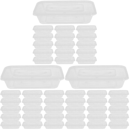 75Pcs Microwave Food Containers with Lids for Work School