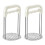 2Pcs Stainless Steel Potato Masher White Manual Crusher 1