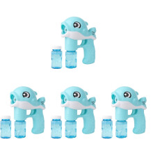 4Sets Interactieve Blauwe Bubbelmachine Met Dolfijn Ontwerp Voor Kids