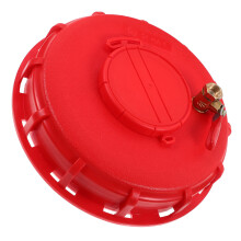 Raindrops Barrel Sealing Cap Plastic Red 1pack