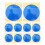 10Pcs Round Blue Reflective Pressure Gauge Labels Waterproof Durable 1