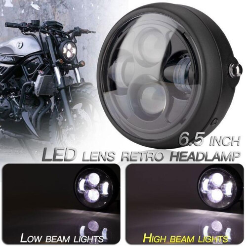 Στρογγυλό φως μοτοσικλέτας LED 16,5 cm, μπροστινό, λευκό/μαύρο/πολύχρωμο, πολ 1