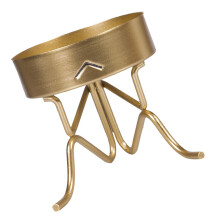 Gouden Rvs Asbak Met Stick Figure En Opbergfunctie