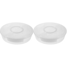 2St Transparante Pizza Slice Carrier Pps Plastic Bewaarbox Met Handvat
