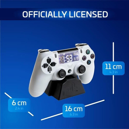 Ξυπνητήρι - PALADONE - Χειριστήριο PlayStation - Οθόνη LCD με οπίσθιο φωτισμό - Λευκό 1