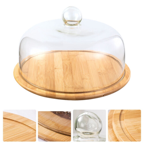 Glass Cake Display Stand with Lid 12 in