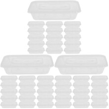 75St Lichtgewicht Transparante Bento Lunch Box Met Herbruikbaar