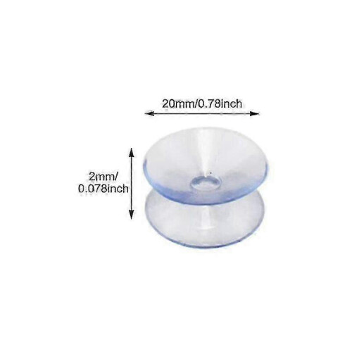 20mm Double Sided Suction Cups 10 Pack, Hookless for Glass Table Tops Mirror Non Slip 1