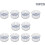 20mm Double Sided Suction Cups 10 Pack, Hookless for Glass Table Tops Mirror Non Slip 5