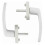 2pcs Solid Aluminum Alloy Window Handle White for Ordinary Windows Balcony Doors 3