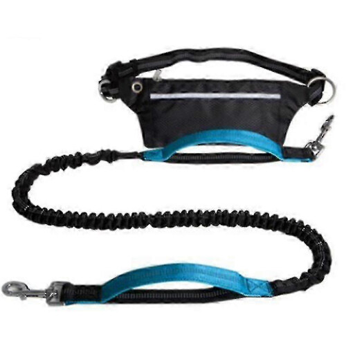 Reflective Jogging Leash for Dogs - Adjustable Bungee Retractable Design with Hip Belt 1