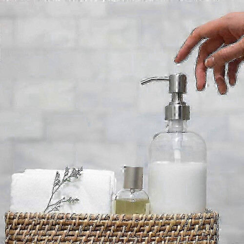 2 Pcs Stainless Steel Soap Dispenser Pump Replacement for Kitchen & Bathroom 2