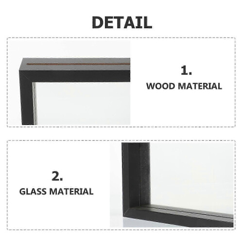 Double Sided Glass Wooden Display Frame Specimen Picture Frame 1