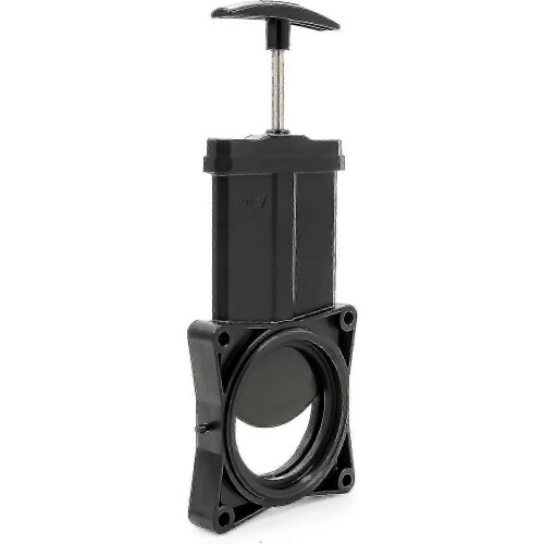 Waste valve with handle for RVs, includes gaskets and mounting hardware 1