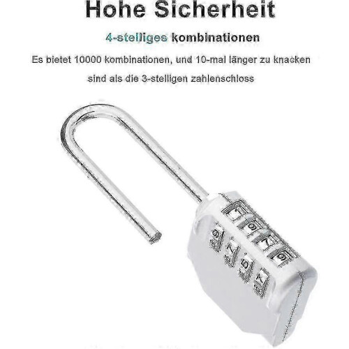 Padlock Digital Long Shackle. 4 Digit Combination Lock, Long, Weatherproof 1