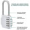 Padlock Digital Long Shackle. 4 Digit Combination Lock, Long, Weatherproof 3