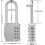 Padlock Digital Long Shackle. 4 Digit Combination Lock, Long, Weatherproof 4