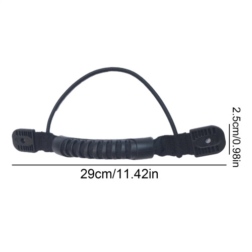 Kajakbærehåndtag – Sort, 29 cm, justerbart nylongreb 1