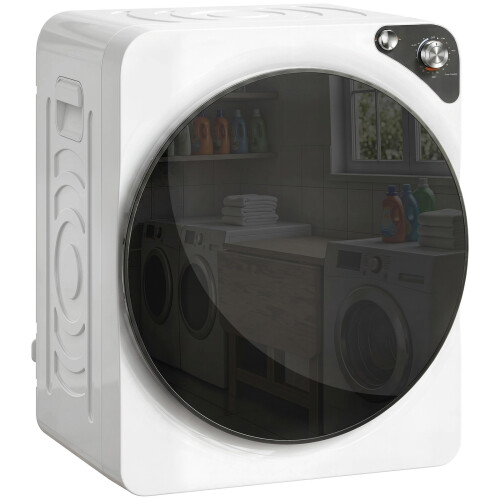 Homcom HOMCOM 5kg Vented Tumble Dryer, Compact Dryer with 5 Drying Modes, White