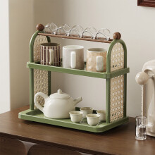 Storage Rack Multi Layer Organizer Tea Rack Desktop Shelf Kitchen Organizer Multifunctional Display Rack for Home Organization and Space Saving
