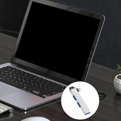 Aluminium-USB-C-Hub mit 1 USB 3.0- und 2 USB 2.0-Anschlüssen 1